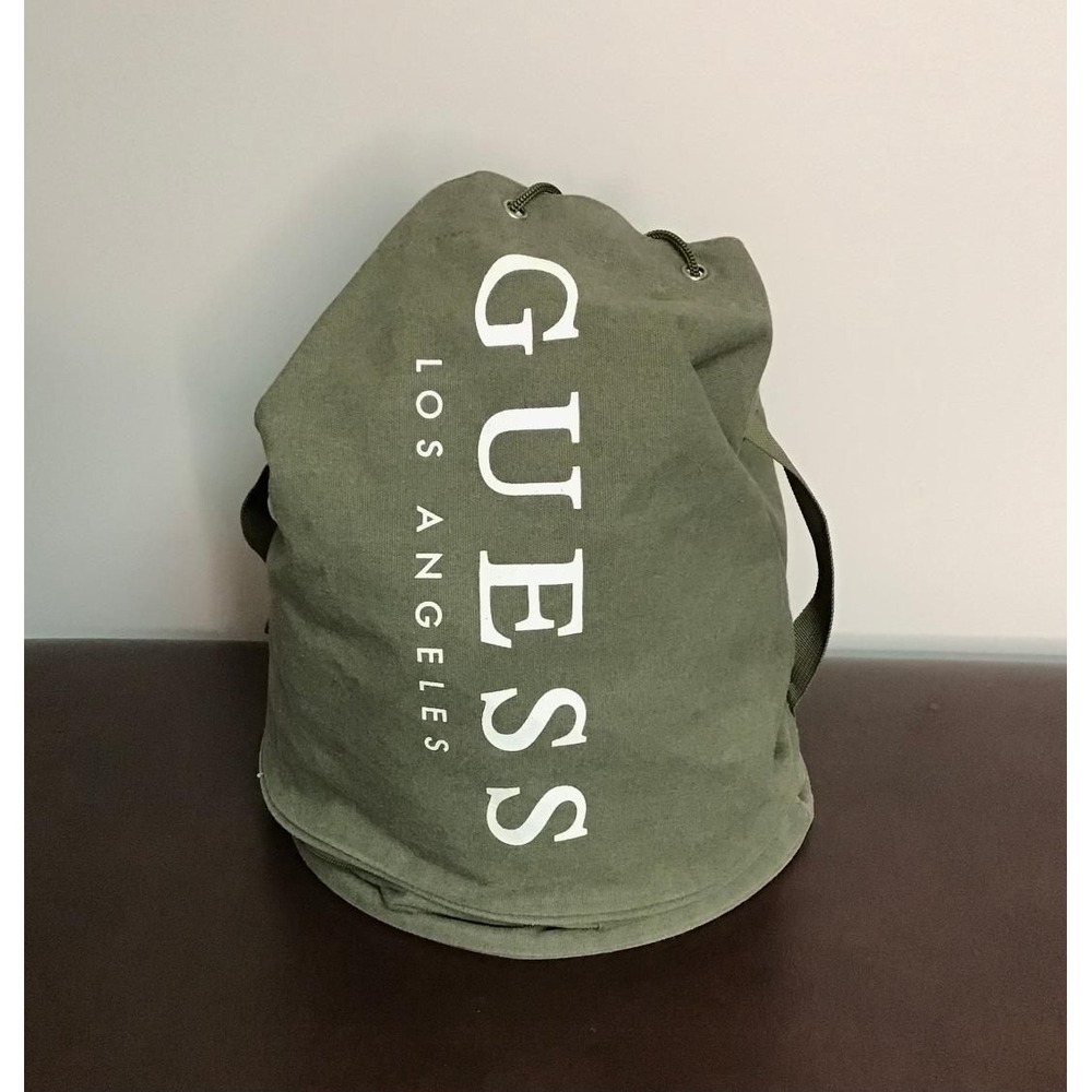 Guess Los Angeles Y2K Canvas Duffle Bucket Bag Weekender Gym Travel Yoga Beach - Picture 2 of 11